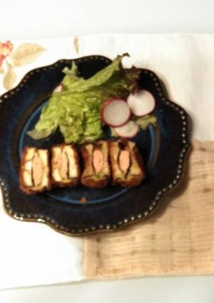 ナスと辛子明太子のはさみ揚げ-レシピのメイン写真
