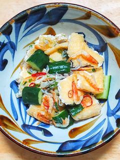 シラスとエビとキュウリと油揚げの甘酢和え-レシピのメイン写真