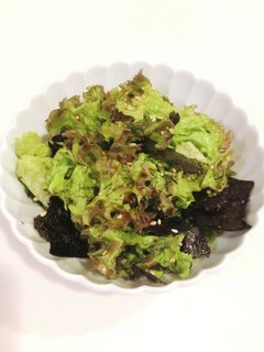 パッとできる!海苔レタスサラダ-レシピのメイン写真