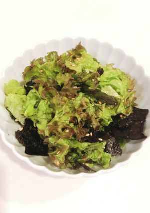パッとできる!海苔レタスサラダ-レシピのメイン写真