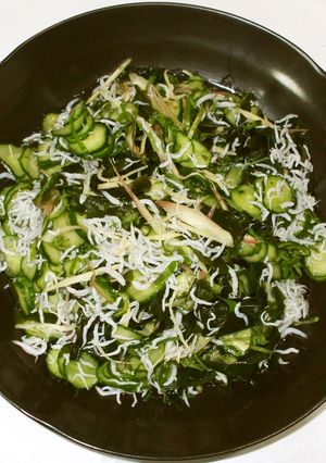 茗荷きゅうりワカメ三杯酢♪簡単漢方薬膳-レシピのメイン写真