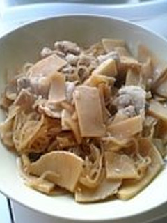 醤油と酒だけ☆豚肉とたけのこの炒め煮-レシピのメイン写真