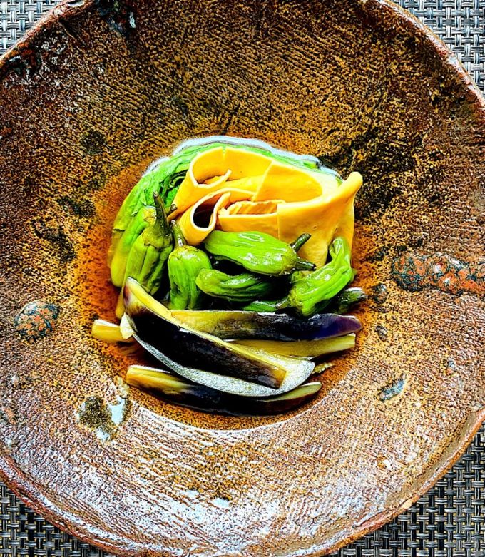 夏野菜と干皮豆腐の煮浸し by クックWK7WOE☆ 【クックパッド】 簡単