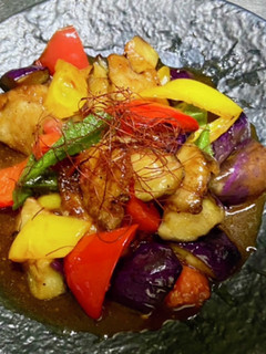 カマスと夏野菜の黒酢炒め-レシピのメイン写真