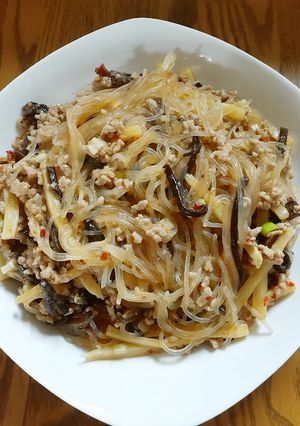 きくらげとたけのこの仙台みそ麻婆春雨-レシピのメイン写真
