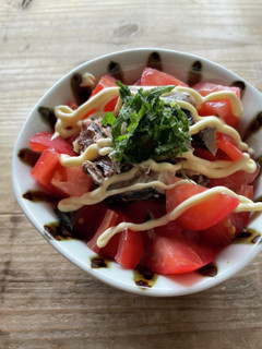mトマトとツナ(鯖)缶のマヨ丼-レシピのメイン写真