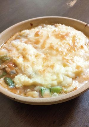 ポテトソースがけ野菜たっぷり焼きカレー-レシピのメイン写真