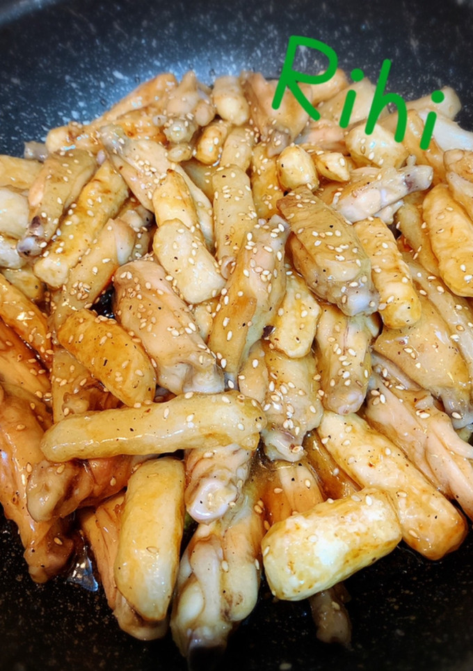 手羽中と長芋の甘辛煮-レシピのメイン写真