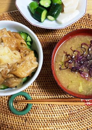 板麩と玉葱の豚丼風-レシピのメイン写真