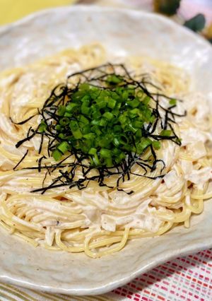 簡単＆絶品☆濃厚たらこクリームスパゲティ-レシピのメイン写真
