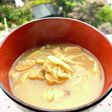 剥き身アサリの味噌汁