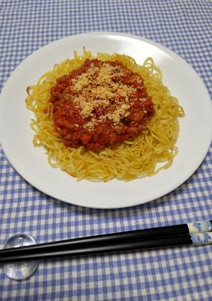 簡単☆お手軽ミートソース焼きそば♩-レシピのメイン写真