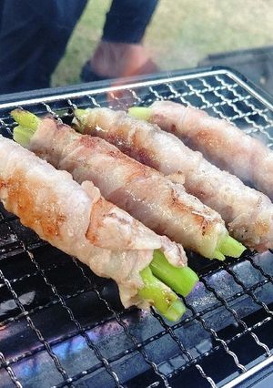 【キャンプ飯】失敗しないアスパラの肉巻き-レシピのメイン写真