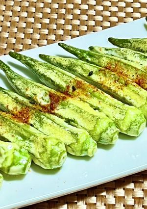 オクラのピリ辛マヨネーズ焼き-レシピのメイン写真