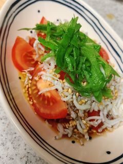 大葉としらすトマトサラダ-レシピのメイン写真