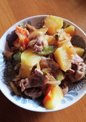 水なし野菜の水分だけで？濃いめ肉じゃが☆-レシピのメイン写真