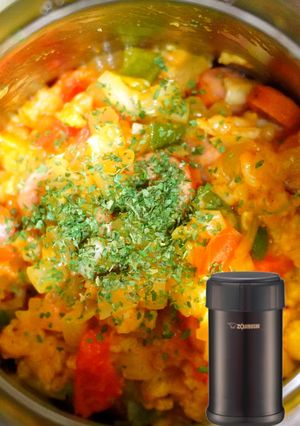 レンジでオートミールカレーチャーハン-レシピのメイン写真