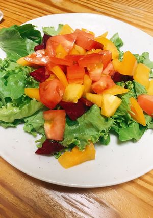 トマトダレが決めての華やかサラダ-レシピのメイン写真