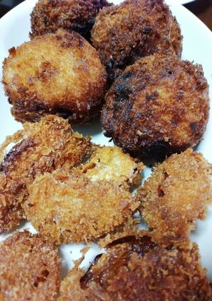 小玉葱と大にんにくのフライ-レシピのメイン写真