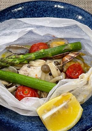 白身魚の紙包蒸し-レシピのメイン写真