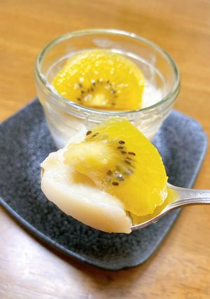 【腸活】キウイ豆乳寒天-レシピのメイン写真