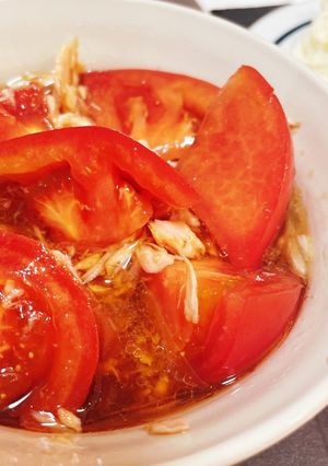 ポン酢でさっぱりトマトとツナの素麺-レシピのメイン写真