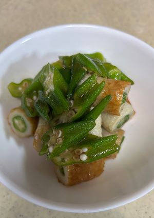 オクラとちくわの和物-レシピのメイン写真