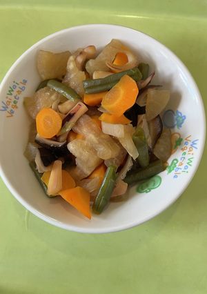 【保育園給食】凍み大根といかの煮もの-レシピのメイン写真