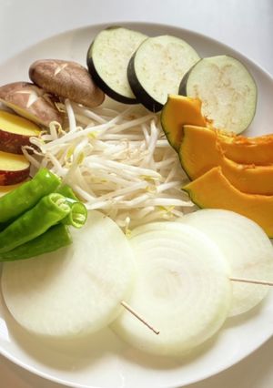 焼肉の野菜を主役に！丸く盛り付ける-レシピのメイン写真