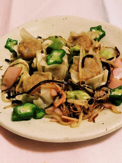 焼売・しそ昆布煮/もやし空豆・ハムオクラ-レシピのメイン写真