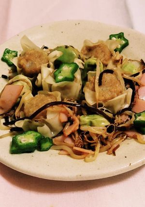 焼売･しそ昆布煮/もやし空豆･ハムオクラ-レシピのメイン写真