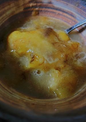 スプーンで食べるバナナジュース-レシピのメイン写真