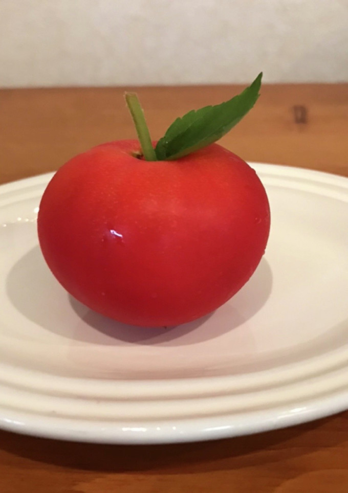 小玉トマトに大葉を♪りんご風-レシピのメイン写真
