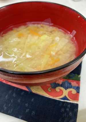 時短　野菜の千切りお味噌汁-レシピのメイン写真