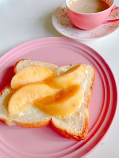 クリチ桃はちみつトースト-レシピのメイン写真