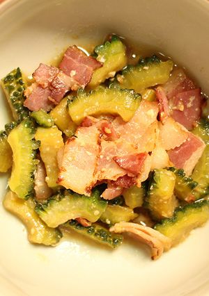 ゴーヤーと豚バラ肉みそいため-レシピのメイン写真