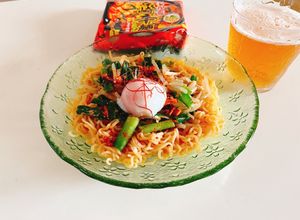 チャルメラ宮崎辛麺で☆冷たい辛麺☆辛ウマ-レシピのメイン写真