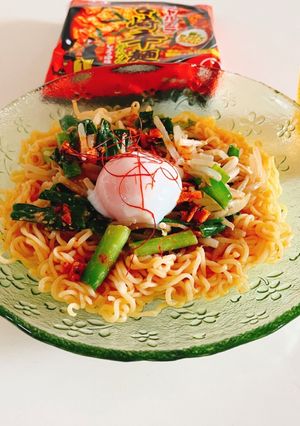 チャルメラ宮崎辛麺で☆冷たい辛麺☆辛ウマ-レシピのメイン写真