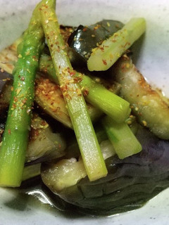 なすとアスパラの煮焼きびたし-レシピのメイン写真
