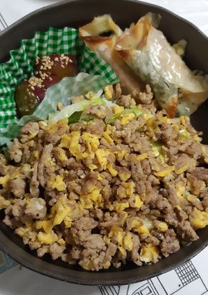 ☆簡単☆豚ひき肉と卵のそぼろ炒め-レシピのメイン写真