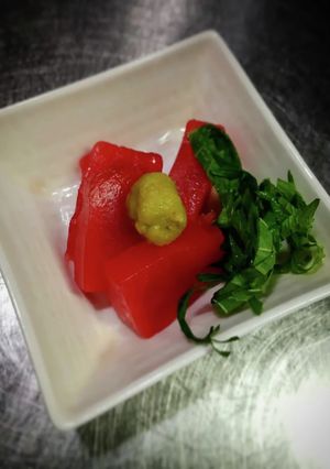 家でお通し鮪の刺身w❨(@≧↺≦@)❩w-レシピのメイン写真