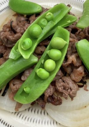 新玉ねぎと牛肉のソテー（塩昆布）-レシピのメイン写真