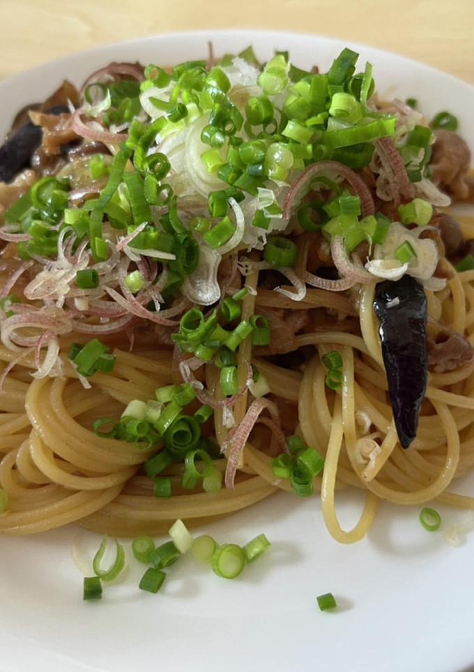 なすと豚肉としめじの和風夏パスタ-レシピのメイン写真