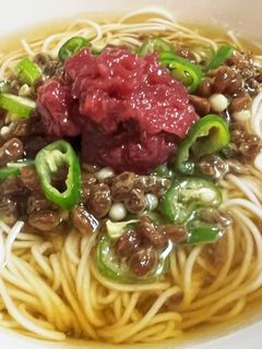 オクラと納豆のネバネバそうめん-レシピのメイン写真