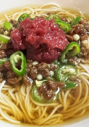 オクラと納豆のネバネバそうめん-レシピのメイン写真