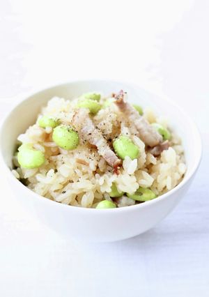 【枝豆ベーコンごはん】枝豆の炊き込みご飯-レシピのメイン写真