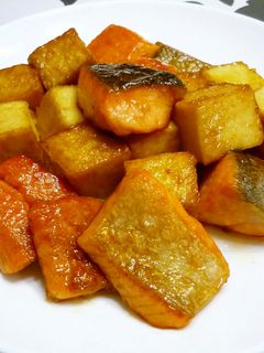 鮭と厚揚げの照り煮-レシピのメイン写真