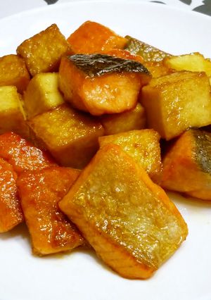 鮭と厚揚げの照り煮-レシピのメイン写真