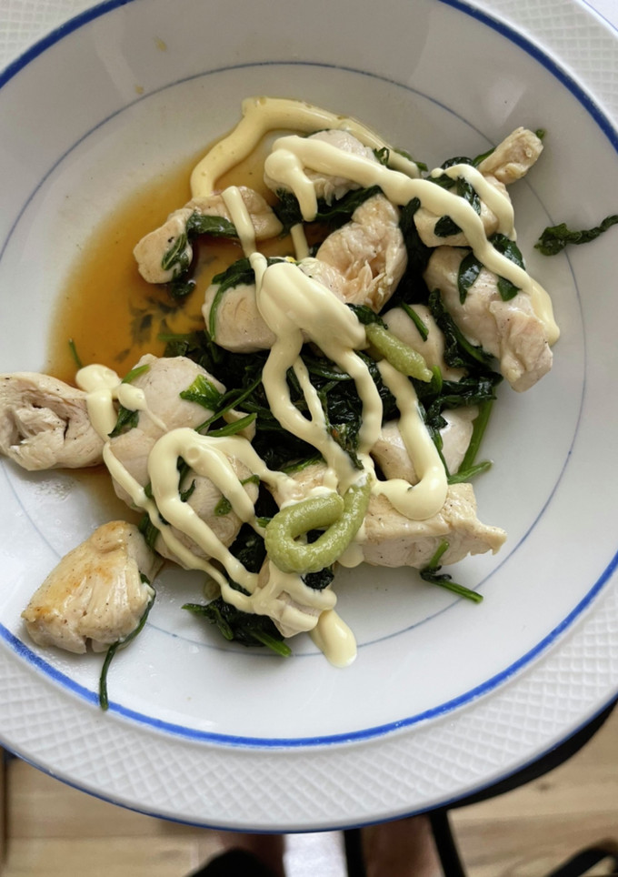ほうれん草とささみの炒め物-レシピのメイン写真