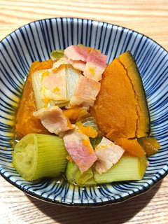 ちょっと洋風?かぼちゃねぎベーコンの煮物-レシピのメイン写真